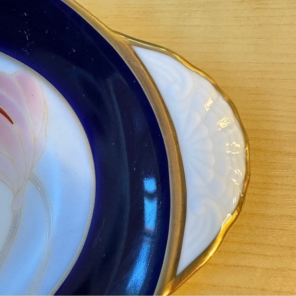 Vintage Legacy by Noritaki Formal butter dish Serving platter blue, white & gold - Picture 5 of 15